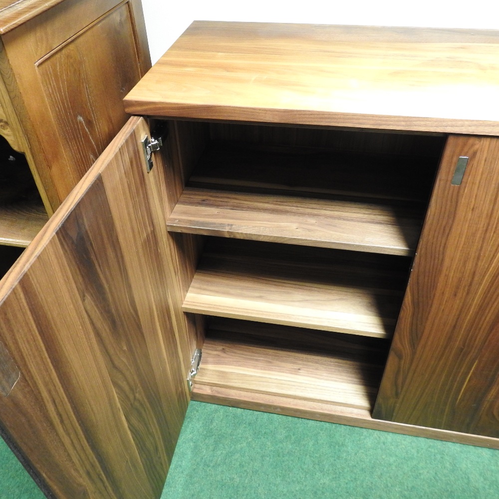 A Team 7 Austrian black walnut sectional bookcase, in three parts, 322cm overall, - Image 5 of 5