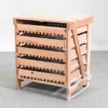 A pine fruit rack,