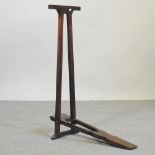 A Georgian style wooden boot jack,