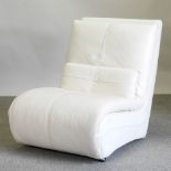 A modern white upholstered chair