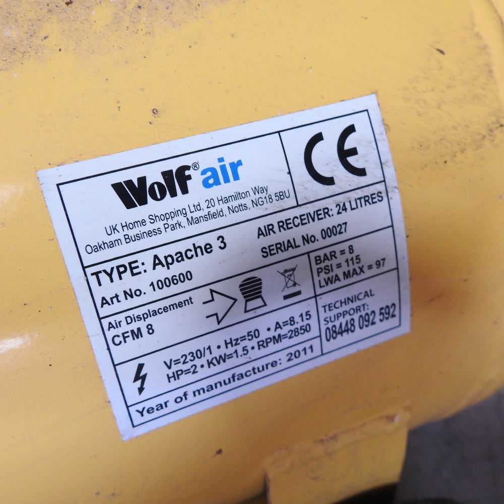 A Wolf air compressor, 24 litre, - Image 5 of 10