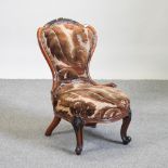 A Victorian upholstered nursing chair