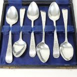 A set of six fiddle pattern silver teaspoons, by Peter, Ann and William Bateman of London, 1804,