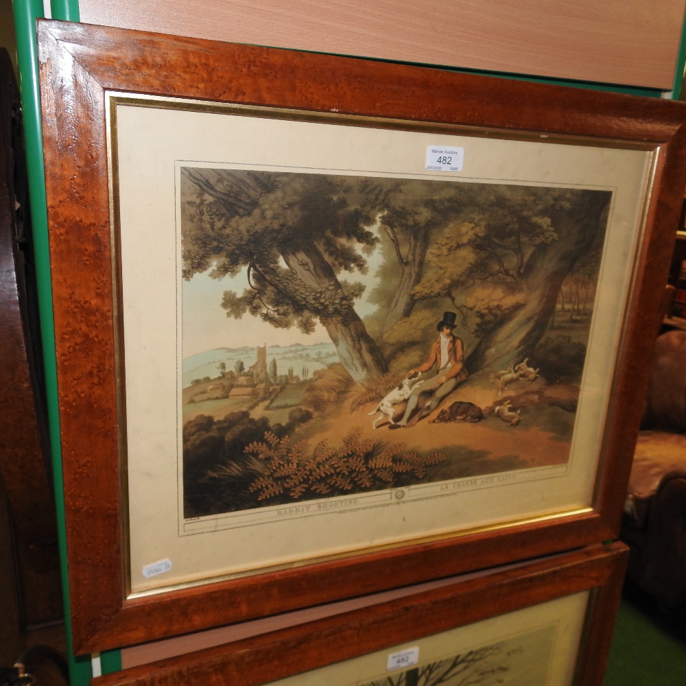 A set of six hunting prints in maple frames, - Image 4 of 11