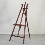 A 19th century style mahogany artist's easel,