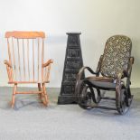 A bentwood rocking chair,