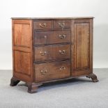 An 18th century style oak and elm chest, by Manningtree Cabinet Makers,