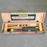 A Jaques garden croquet set, boxed,
