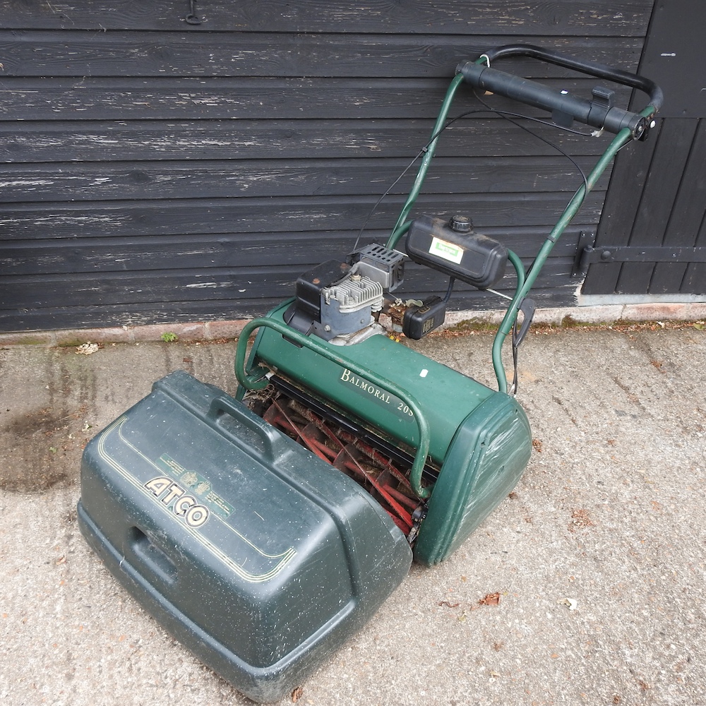 An Atco Balmoral 205 petrol cylinder lawnmower,