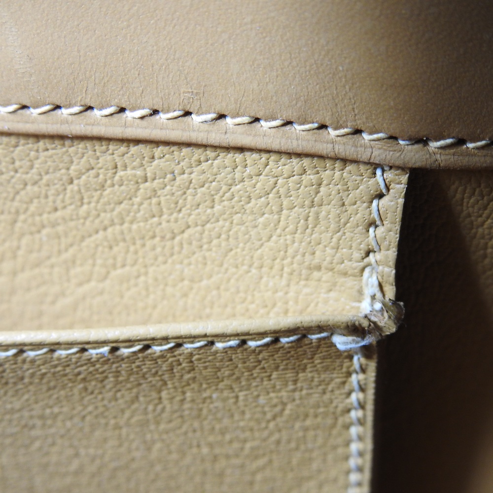 An Hermes tan leather White Bus tote bag, - Image 10 of 12