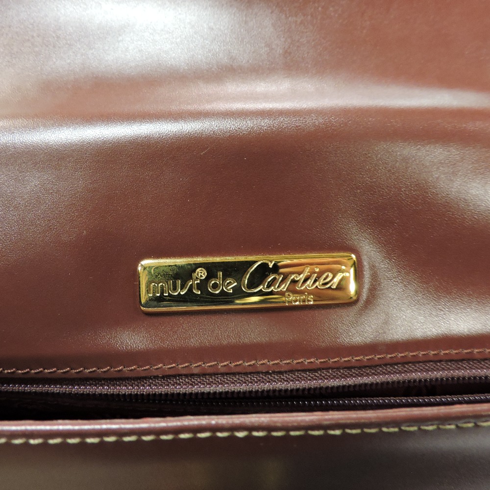 A Must de Cartier brown leather handbag, - Image 17 of 23