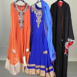 A Nisaa embroidered blue long dress,