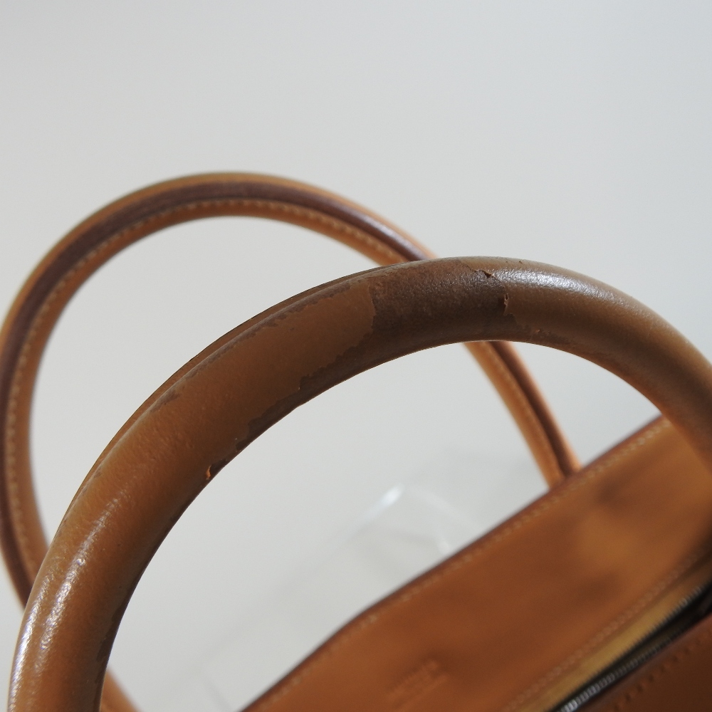 An Hermes tan leather White Bus tote bag, - Image 5 of 12