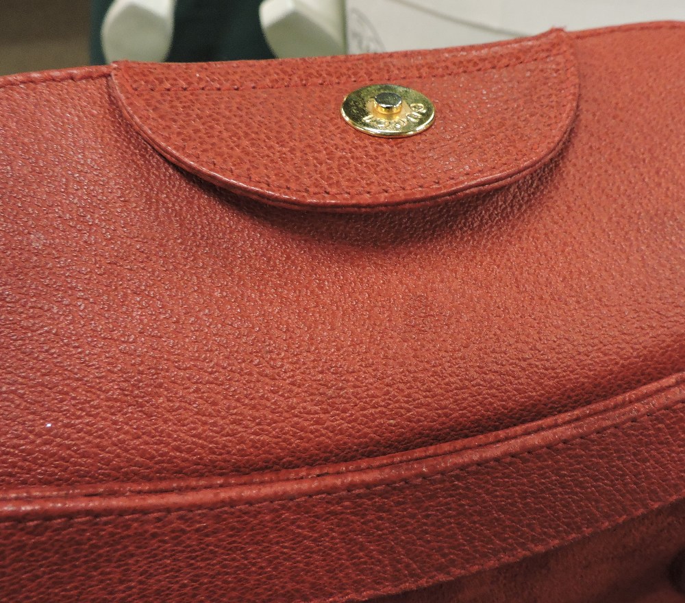 A Gucci red leather and suede 'Diana' satchel bag, with bamboo handles, - Image 13 of 27