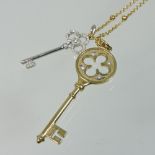 A modern Tiffany & Co 18 carat gold pendant necklace,