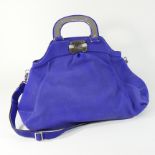 A Celine purple designer tote bag, with shoulder strap,