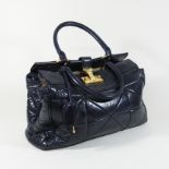 A Marc Jacobs navy blue quilted leather handbag,