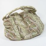 A Donna Karan leather and snakeskin tote bag,