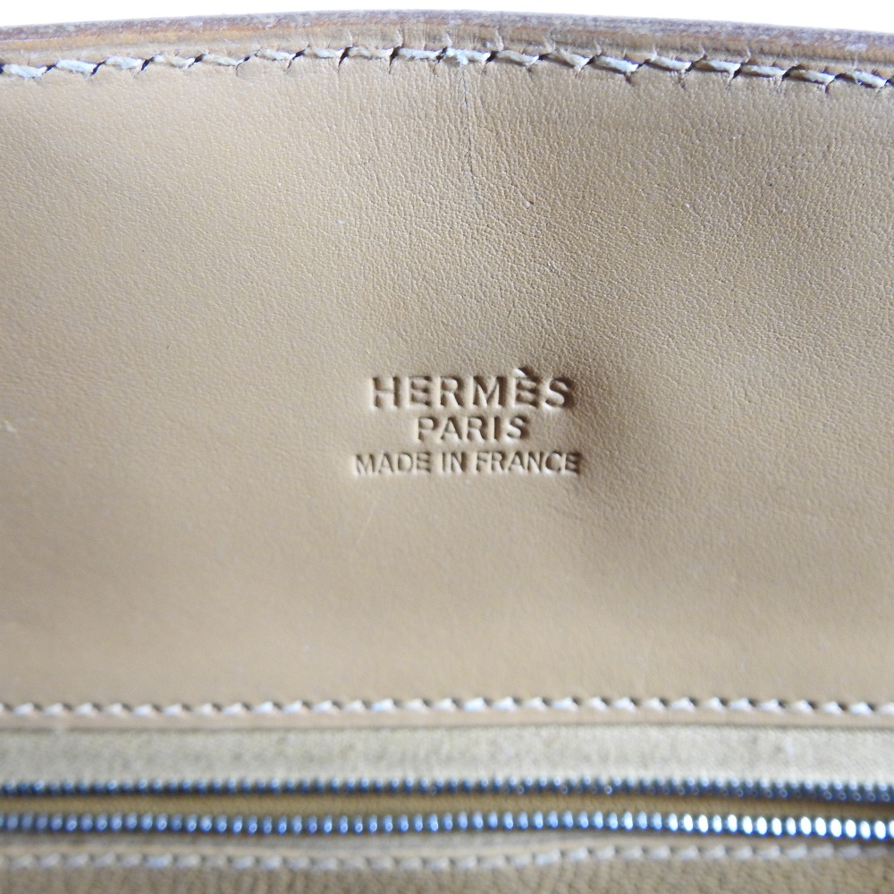 An Hermes tan leather White Bus tote bag, - Image 4 of 12