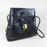 A Barry Kieselstein-Cord black leather tote bag,