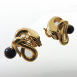 A pair of Boucheron 18 carat gold 'Trouble' earrings, each in the form of a coiled snake,