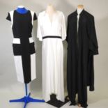 A collection of Amanda Wakeley dresses, to include a white satin effect dress, size 14, with label,