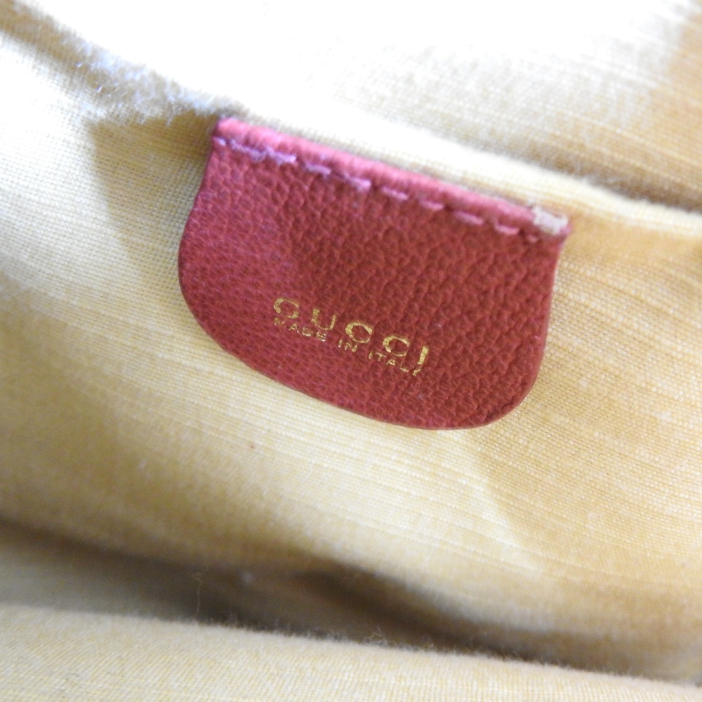 A Gucci red leather and suede 'Diana' satchel bag, with bamboo handles, - Image 6 of 27