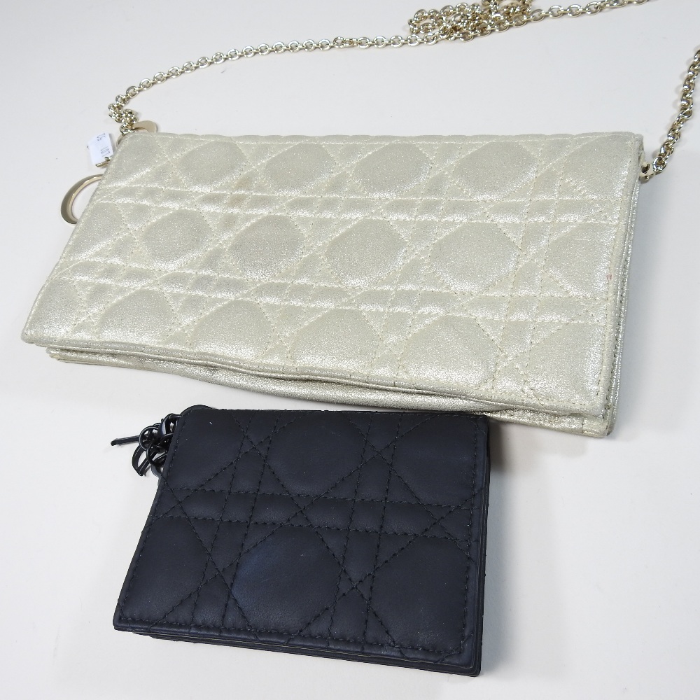 *Withdrawn* A Prada black leather clutch bag, 21cm, together with a Christian Dior cream clutch bag, - Image 16 of 34