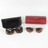 A pair of Cartier ladies gilt sunglasses,