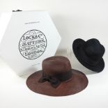 A Lock & Co hatters ladies brown straw hat, in a hat box,