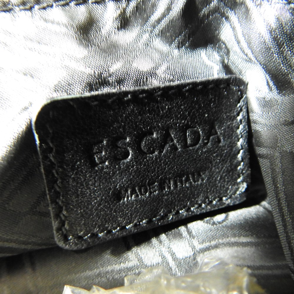 An Escada black leather woven tote handbag, 40cm, - Image 3 of 11