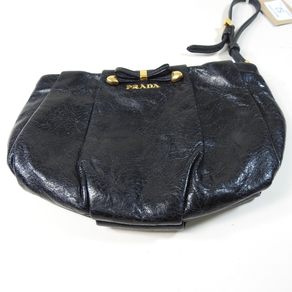 *Withdrawn* A Prada black leather clutch bag, 21cm, together with a Christian Dior cream clutch bag, - Image 3 of 34