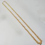 A French unmarked bead necklace, threaded with a single row of graduated beads,