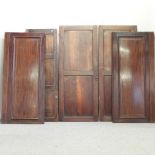 A pair of 18th century oak panelled doors, each 53 x 157cm,