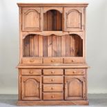 A stained pine dresser,