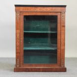A Victorian walnut and inlaid pier cabinet,
