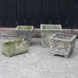 A collection of garden planters,