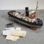 A remote controlled model boat, 'Imara', 110cm long,