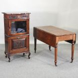 A Victorian mahogany pembroke table, 107cm,