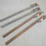 A set of four sash cramps