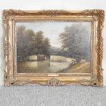 Maskell, 20th century, landscape, oil on board,