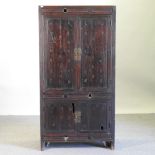 A Chinese painted side cabinet,