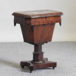 A Victorian rosewood ladies worktable,