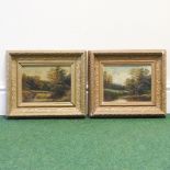 English School, 19th century, landscape, oil on canvas, 16 x 22cm,