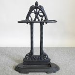 A painted cast iron stick stand,