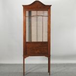 An Edwardian mahogany and painted display cabinet,