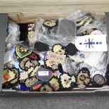 Two boxes of military and reproduction items,