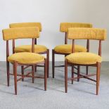 A set of four G Plan teak dining chairs,
