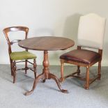 A 19th century oak tripod table, 83cm,