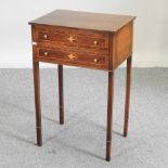 A Georgian style inlaid side table,
